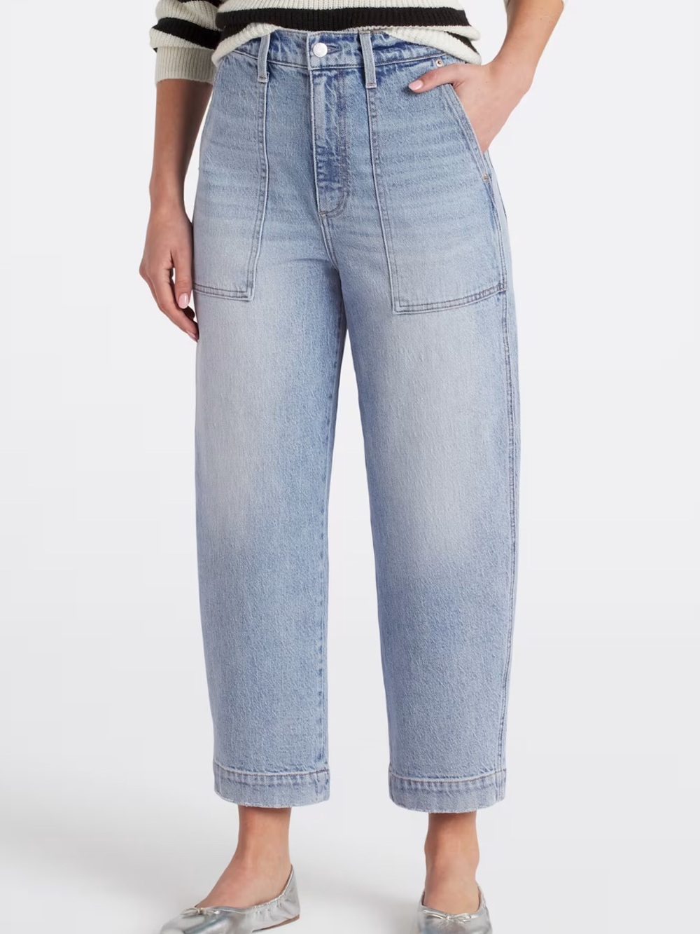 New Pistola Turner Super High Rise Barrel Jeans Size 26